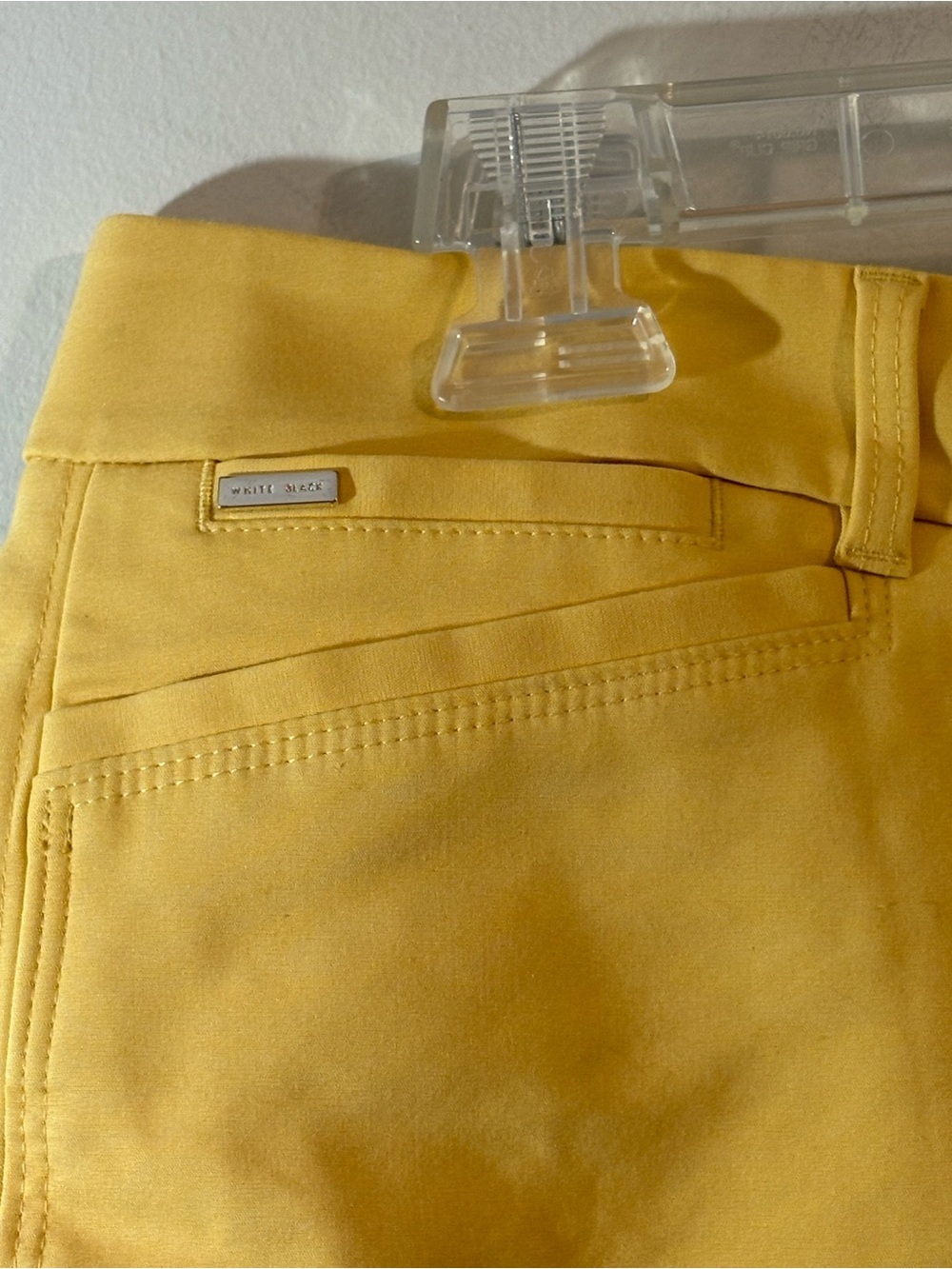 White House Black Market shorts tailored Yellow Women's size 12 the 5 " short - Picture 8 of 10
